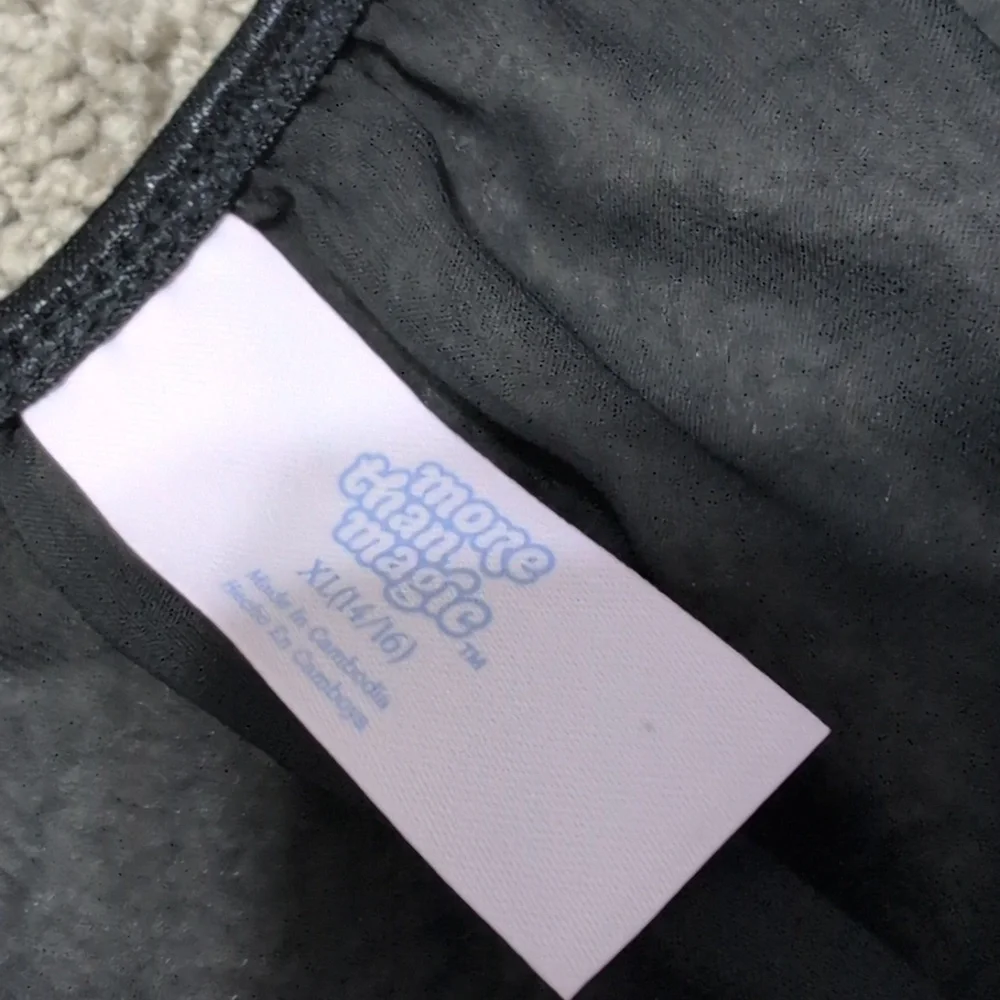 More Than Magic Black Dance Skirt Sheer Ballet Tap‎ Jazz Girls Size 14/16